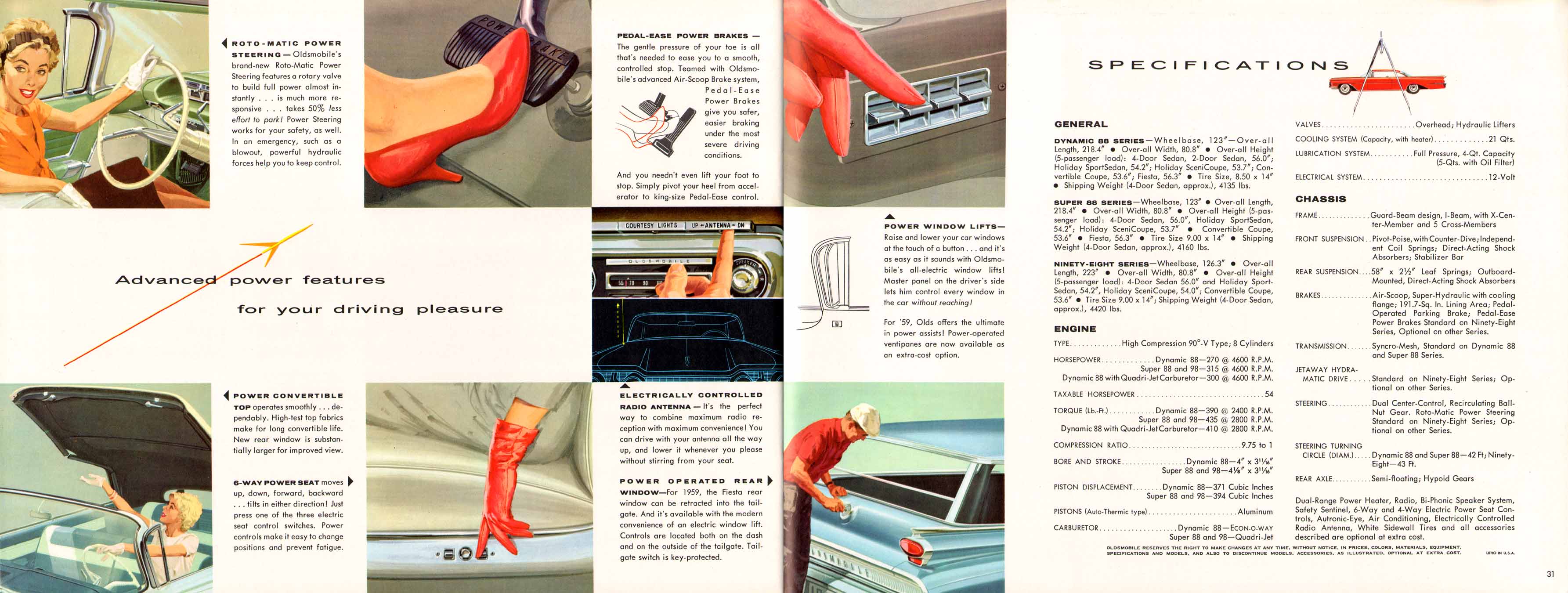 1959 Oldsmobile Motor Cars Brochure Page 3